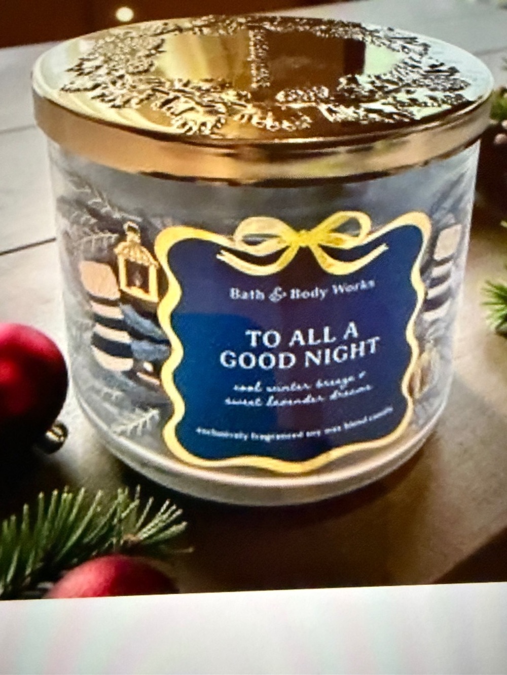 To All A Good Night Christmas Candle